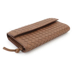 Bottega Veneta Intrecciato Bifold Wallet Leather Brown