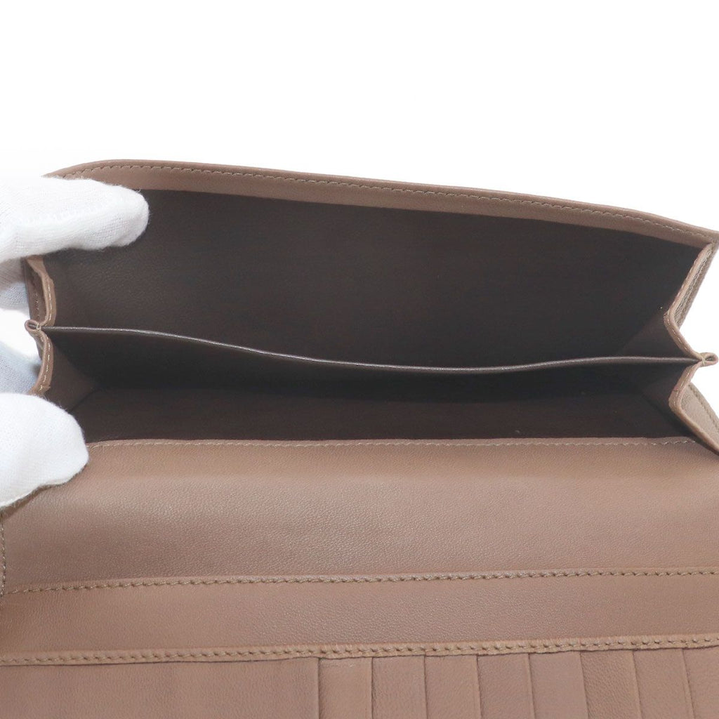 Bottega Veneta Intrecciato Hook Wallet Leather Brown