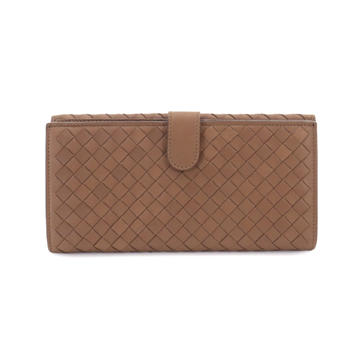 Bottega Veneta Intrecciato Hook Wallet Leather Brown