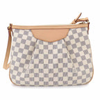 Louis Vuitton Damier Azur Siracusa PM Shoulder Bag Gold