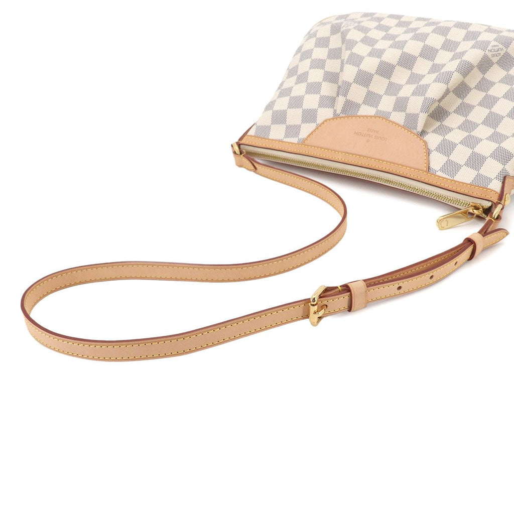 Louis Vuitton Damier Azur Siracusa PM Shoulder Bag Gold