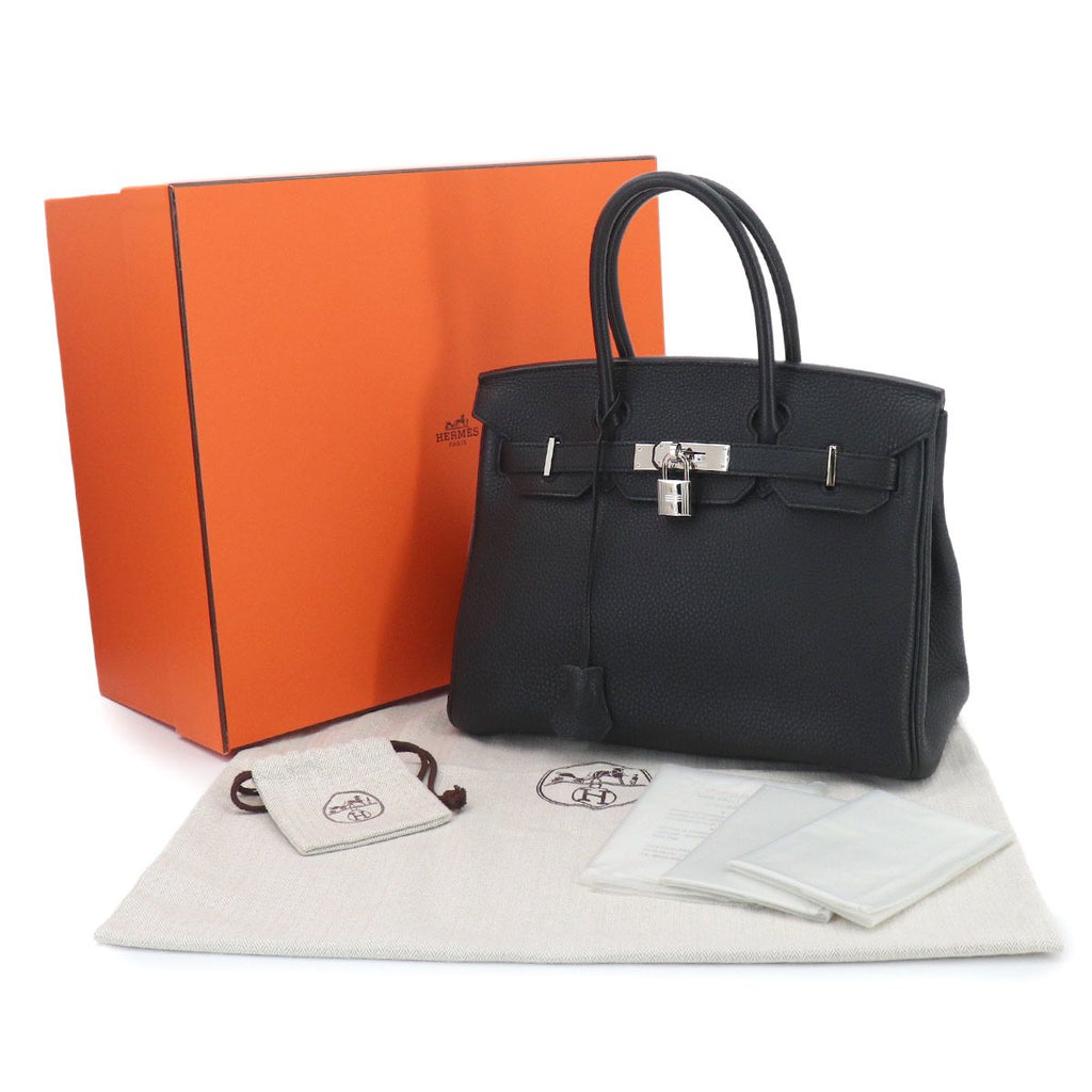 Hermes Birkin 30 Togo Black Hand Bag Silver — view 2