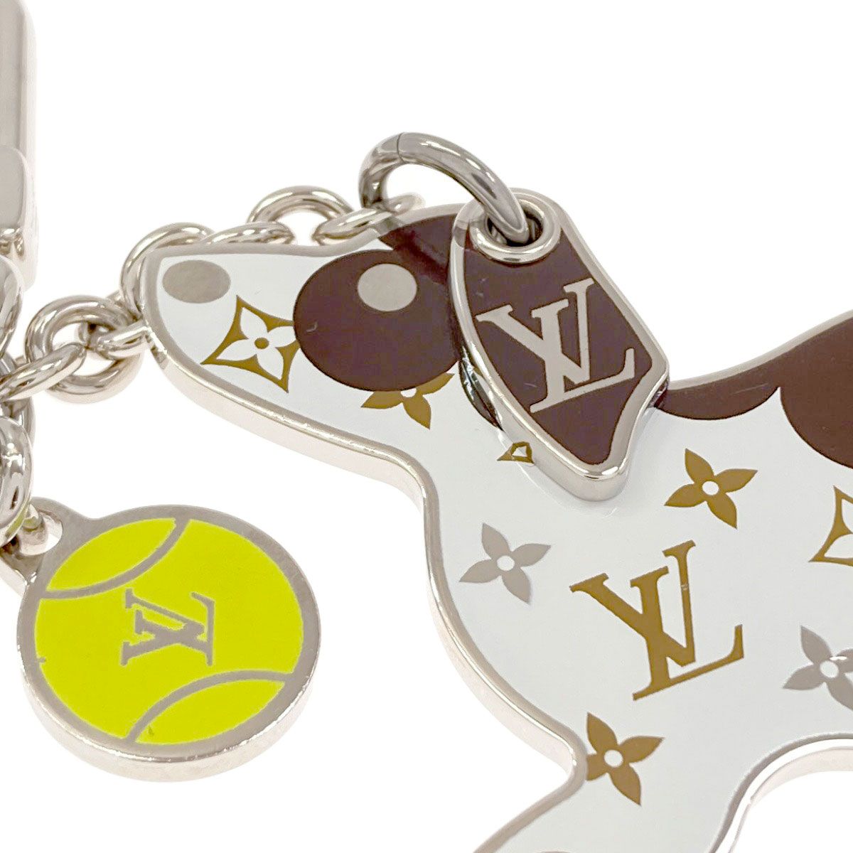 Louis Vuitton Piju Sac LV Dog Key Holder Metal