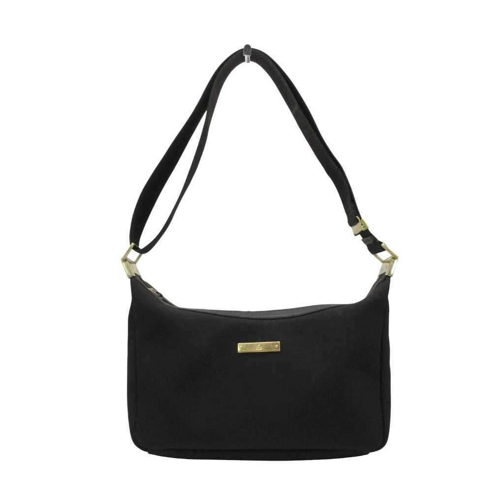Gucci Shoulder Bag Nylon Canvas Crossbody Black