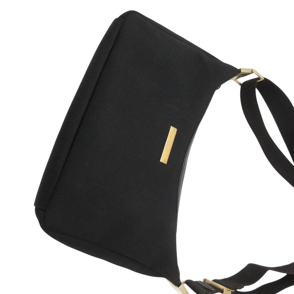 Gucci Shoulder Bag Nylon Canvas Crossbody Black