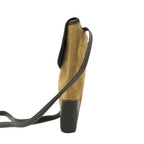 Loewe Shoulder Bag Anagram Logo Suede Flap Beige