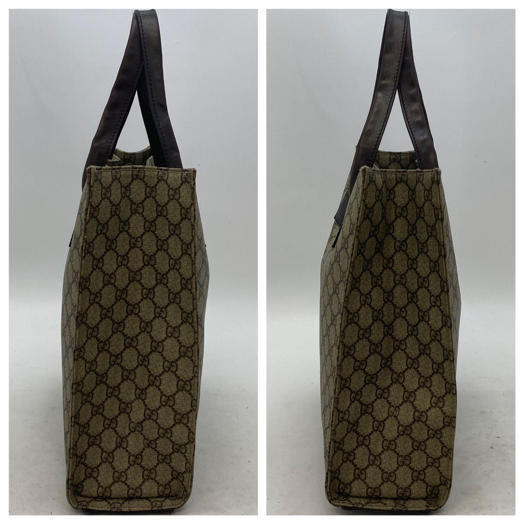 Gucci GG Supreme Canvas Tote Bag Brown — view 6