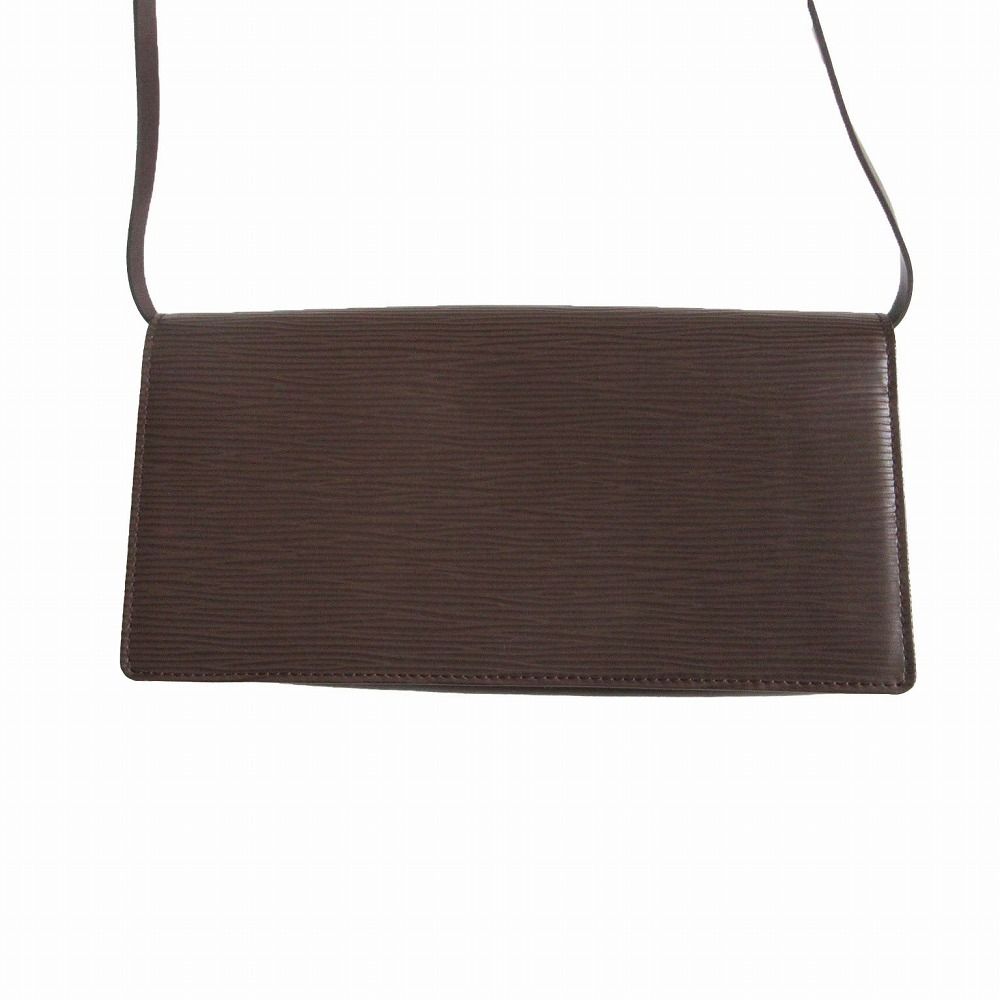 Louis Vuitton Shoulder Bag Honfleur Bag 2-Way Clutch Epi Brown