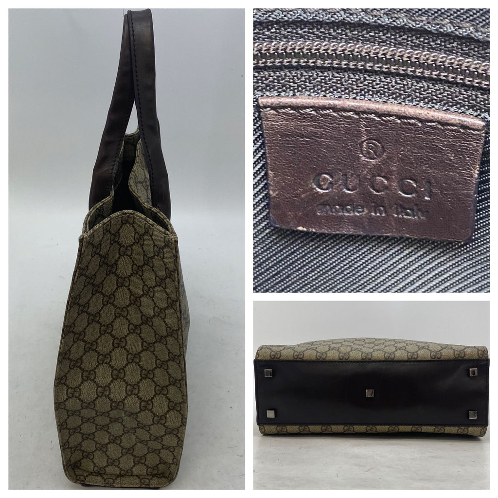 Gucci GG Supreme Canvas Tote Bag Brown — view 4