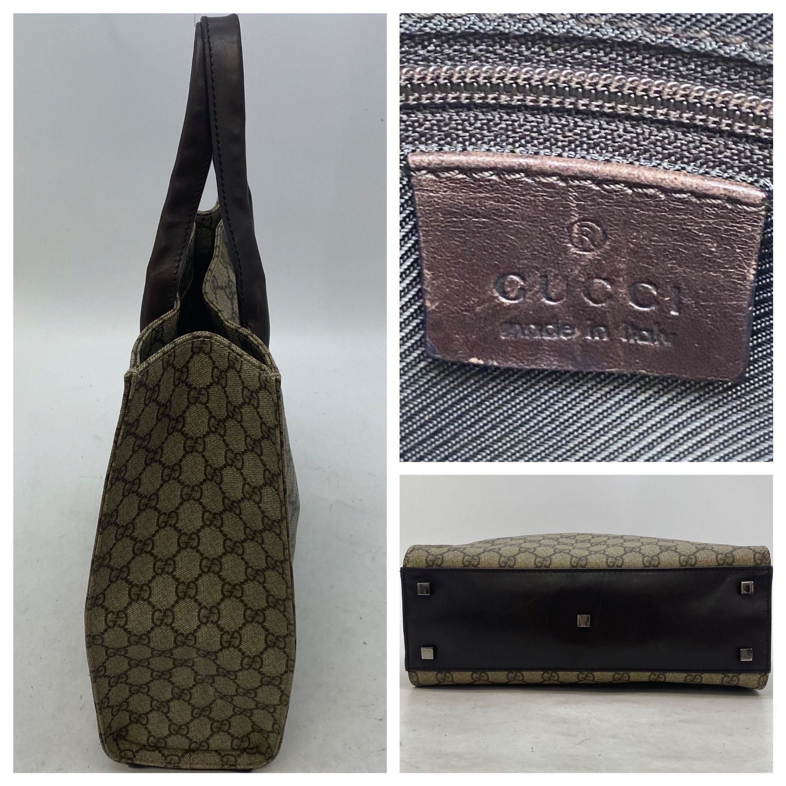 Gucci GG Supreme Canvas Tote Bag Brown — view 4
