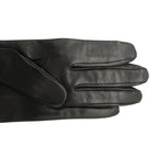 Hermes Gloves Logo Charm Chain Lambskin 7.5 Black