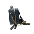 Chanel Shoulder Bag CC Filigree Small Vanity 2-Way Chain Caviar Leather Navy