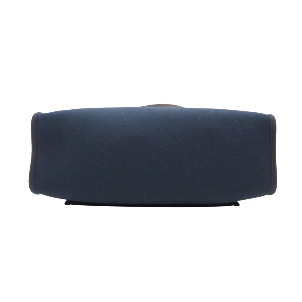 Hermes Handbag Herbag Zip PM Pouch Toile Military Leather Navy