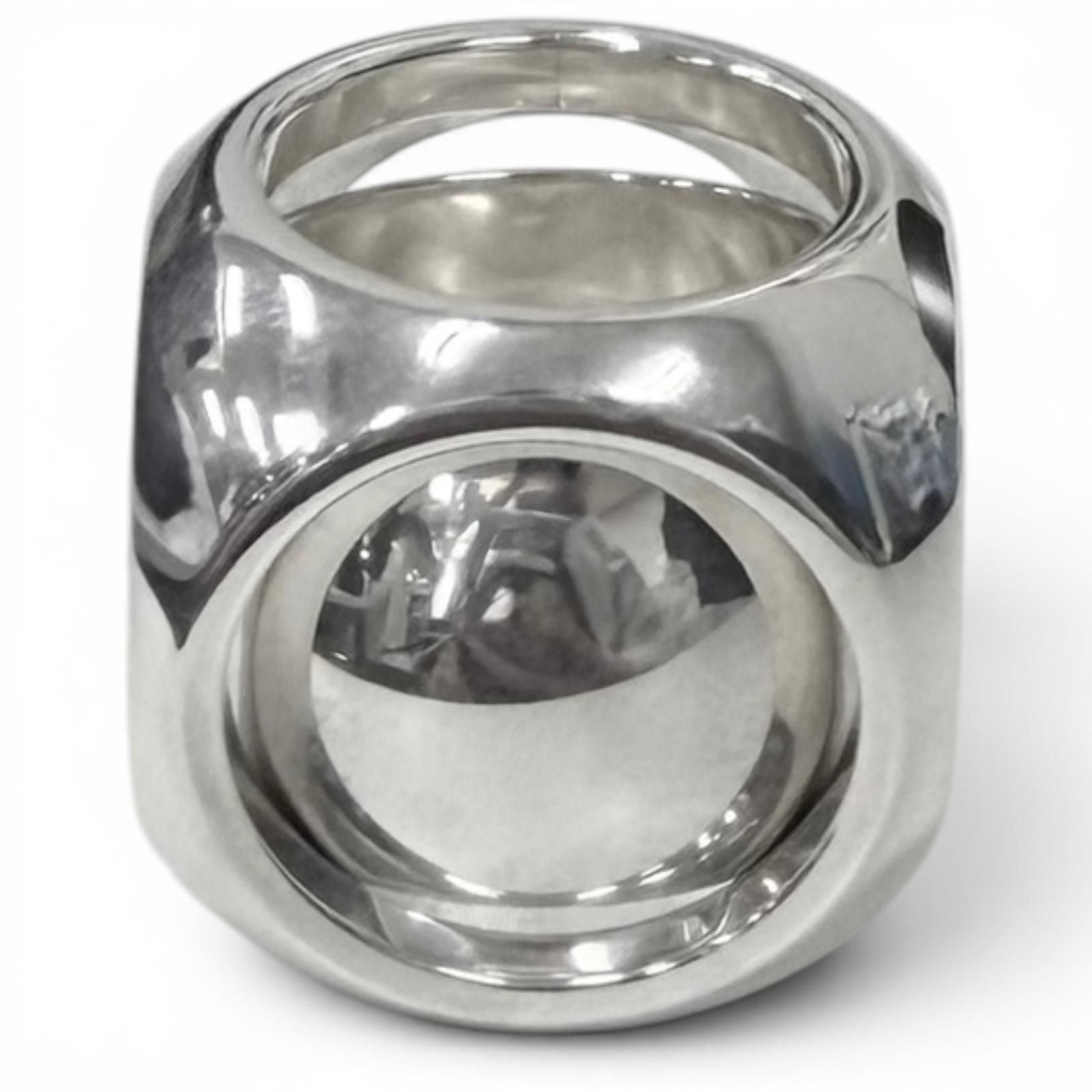 Hermes Extra Wide Series Ring Silver
