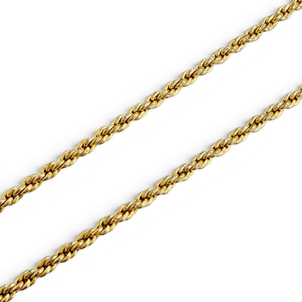 Dior Vintage CD Logo Rhinestone Coin Motif Necklace Gold