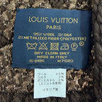 Louis Vuitton Echarpe Logo Mania Shine Wool Silk Brown Monogram Scarf