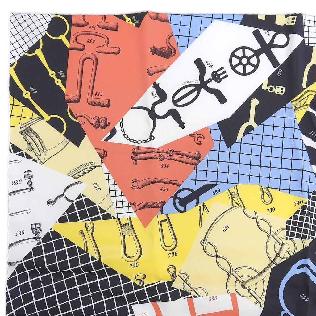 Hermes Carre 70 les Petit Papier'd 100% Silk Scarf Multi