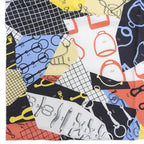 Hermes Carre 70 les Petit Papier'd 100% Silk Scarf Multi
