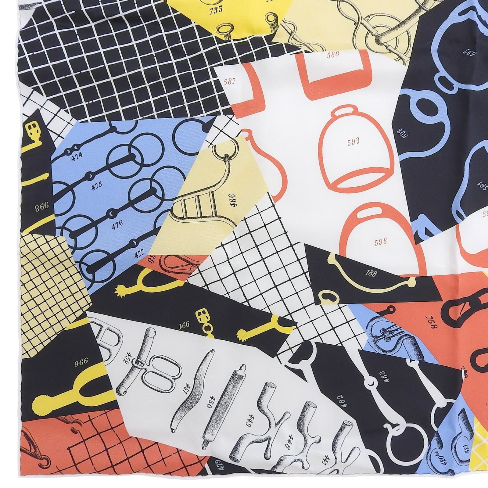 Hermes Carre 70 les Petit Papier'd 100% Silk Scarf Multi