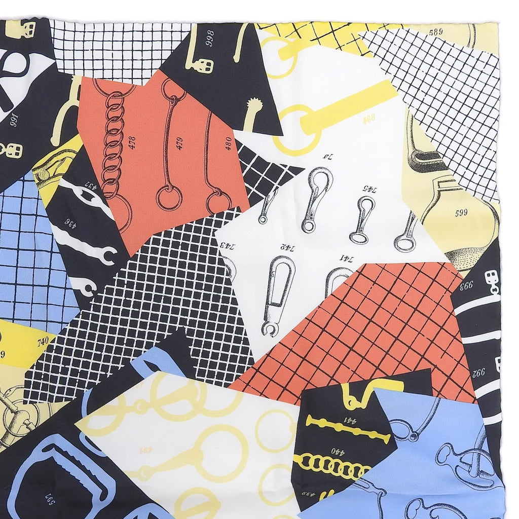 Hermes Carre 70 les Petit Papier'd 100% Silk Scarf Multi