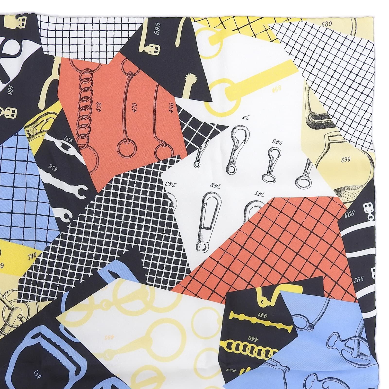 Hermes Carre 70 les Petit Papier'd 100% Silk Scarf Multi