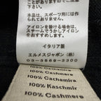 Hermes Cashmere Logo Embroidery Crew Neck Long Sleeve Knit Sweater Khaki Navy XS — view 8