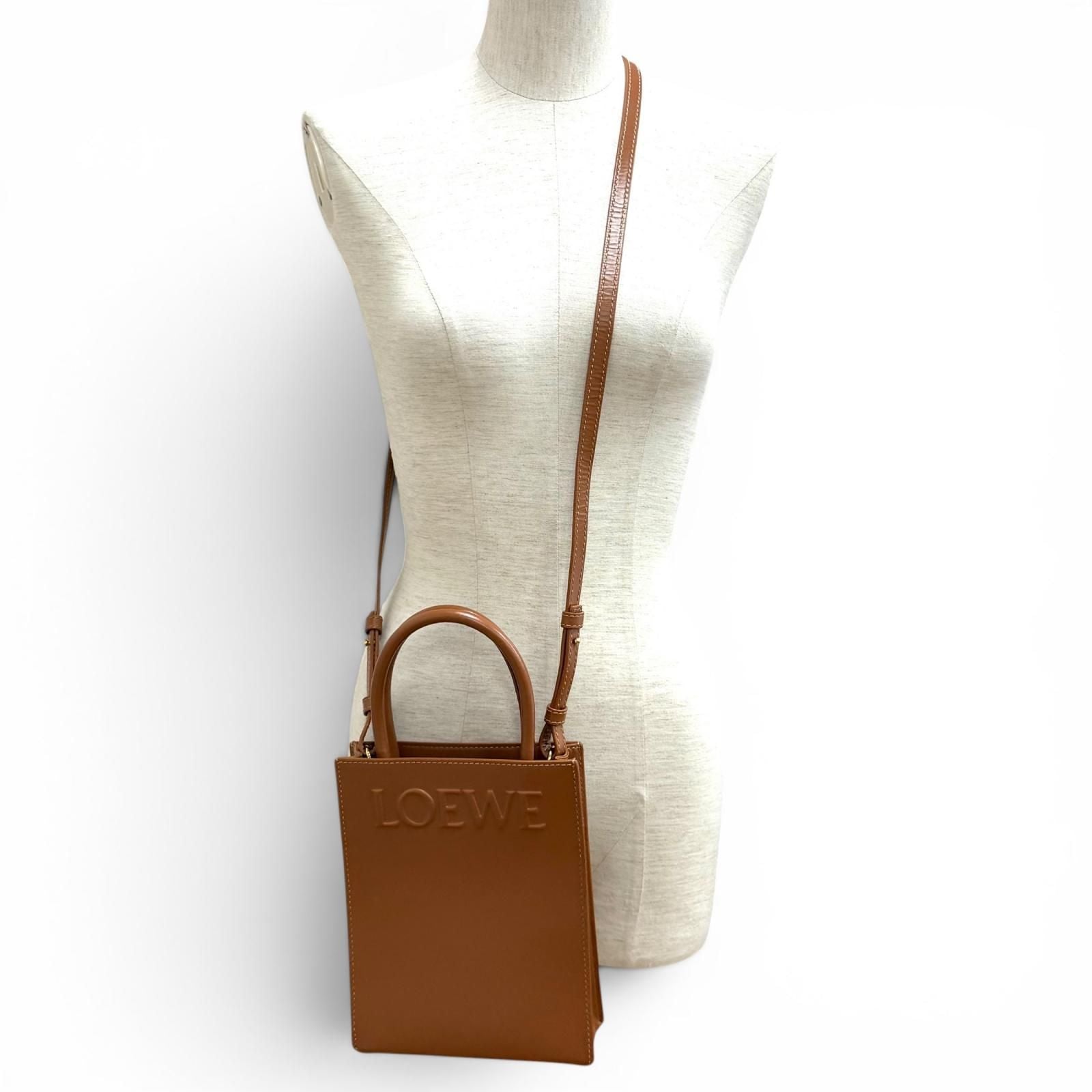 Loewe Standard Tote Tan Leather 2-Way Shoulder Bag