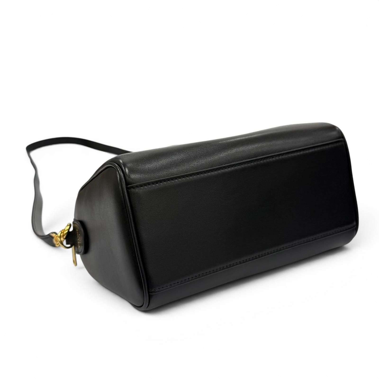 Celine Smooth Calfskin Cuir Triomphe Small Boston 2-Way Shoulder Bag