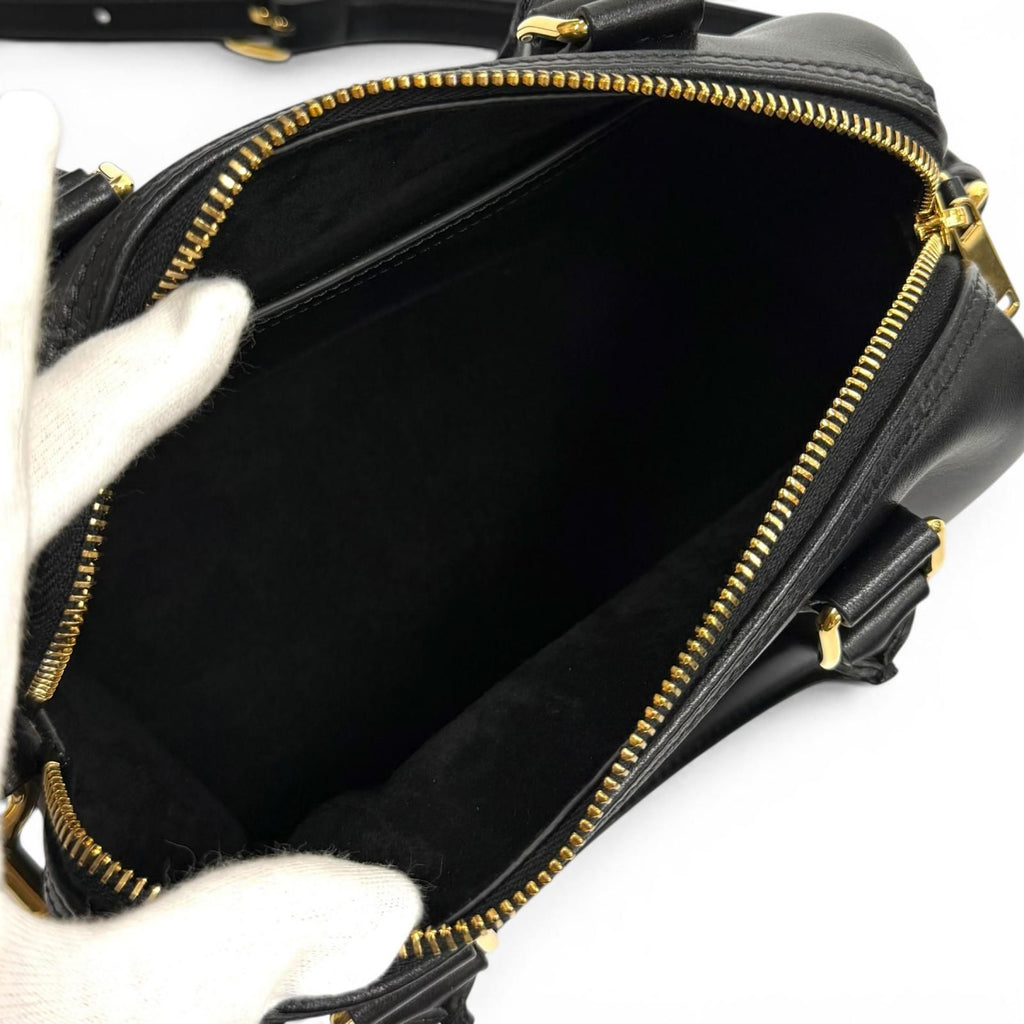 Celine Smooth Calfskin Cuir Triomphe Small Boston 2-Way Shoulder Bag
