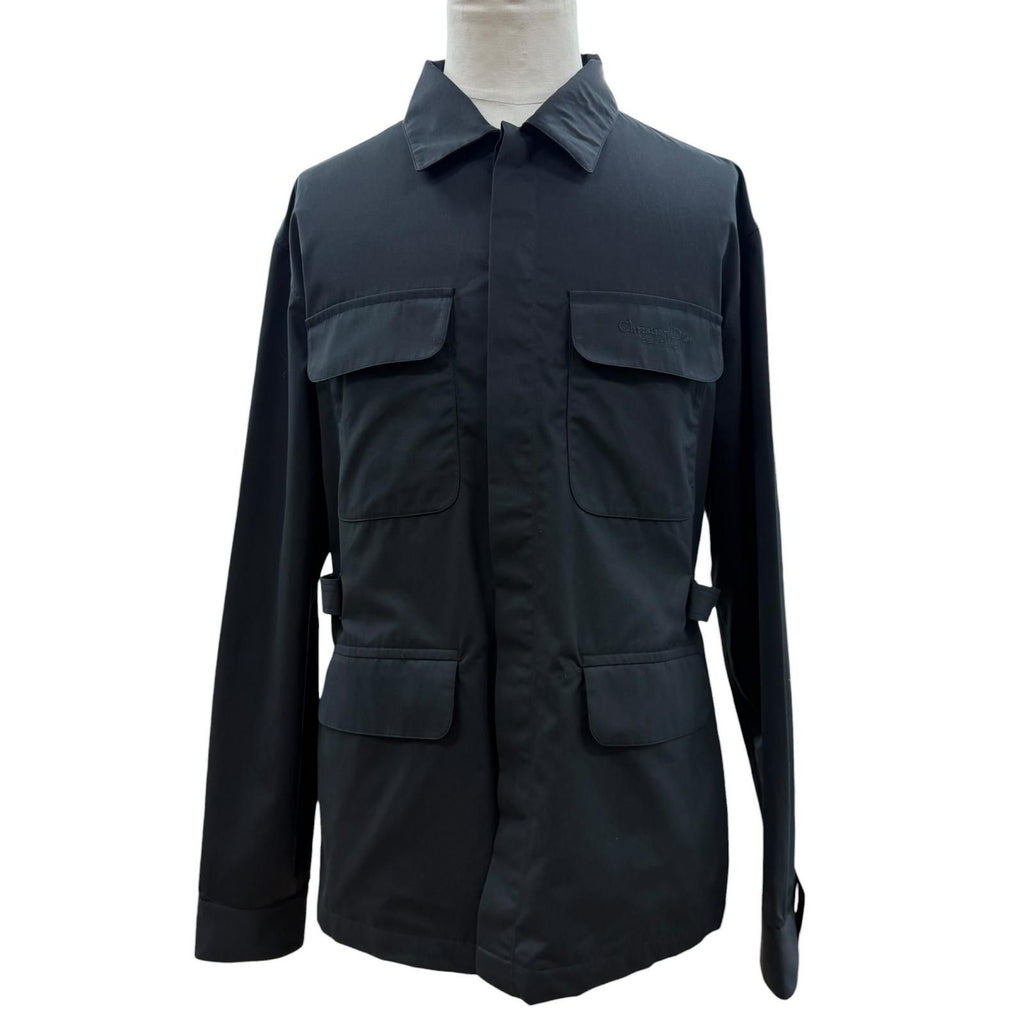 Dior Homme Couture Embroidered Shirt Logo Embroidery with Belt Long Sleeve 40