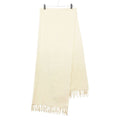 Hermes Scarf Cashmere Large Shawl Fringe Cream