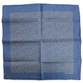 Hermes 100% Silk Petit Carre 45 Gavroche All Over Pattern Scarf Navy Yellow