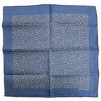 Hermes 100% Silk Petit Carre 45 Gavroche All Over Pattern Scarf Navy Yellow
