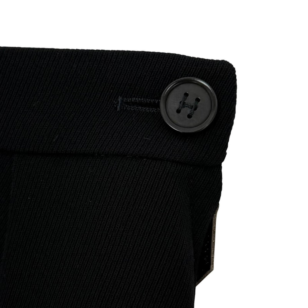 Hermes Vintage Wool Martin Margiela Era Logo Button Pleated Pants Black 38 — view 7