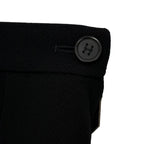 Hermes Vintage Wool Martin Margiela Era Logo Button Pleated Pants Black 38 — view 7
