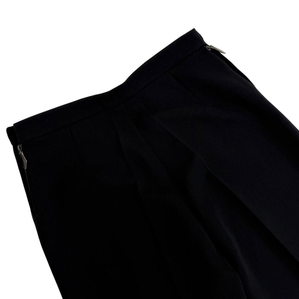 Hermes Vintage Wool Martin Margiela Era Logo Button Pleated Pants Black 38 — view 5