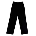 Hermes Vintage Wool Martin Margiela Era Logo Button Pleated Pants Black 38