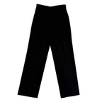 Hermes Vintage Wool Martin Margiela Era Logo Button Pleated Pants Black 38