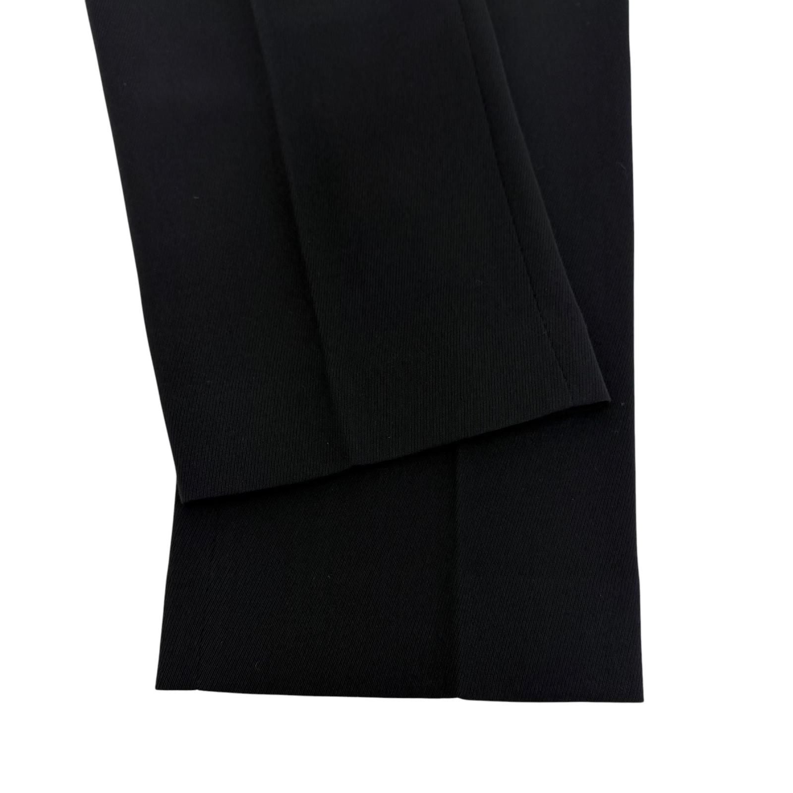 Hermes Vintage Wool Martin Margiela Era Logo Button Pleated Pants Black 38 — view 6