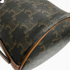 Celine Triomphe Small Drawstring Shoulder Bag Canvas Tan with Protective