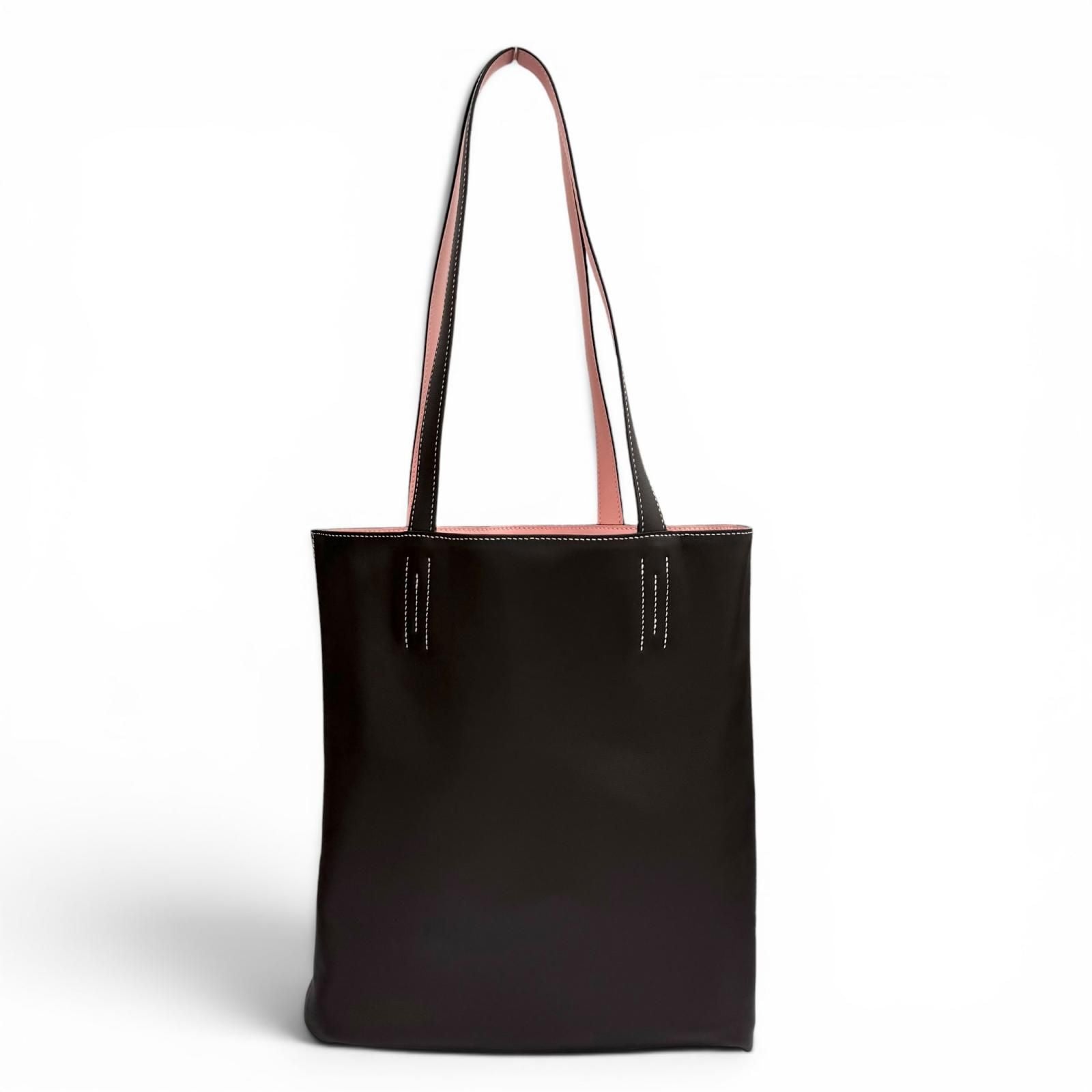 Hermes Neo Double Sens 35 Ebene Rose Sakura Swift Reversible Tote Bag