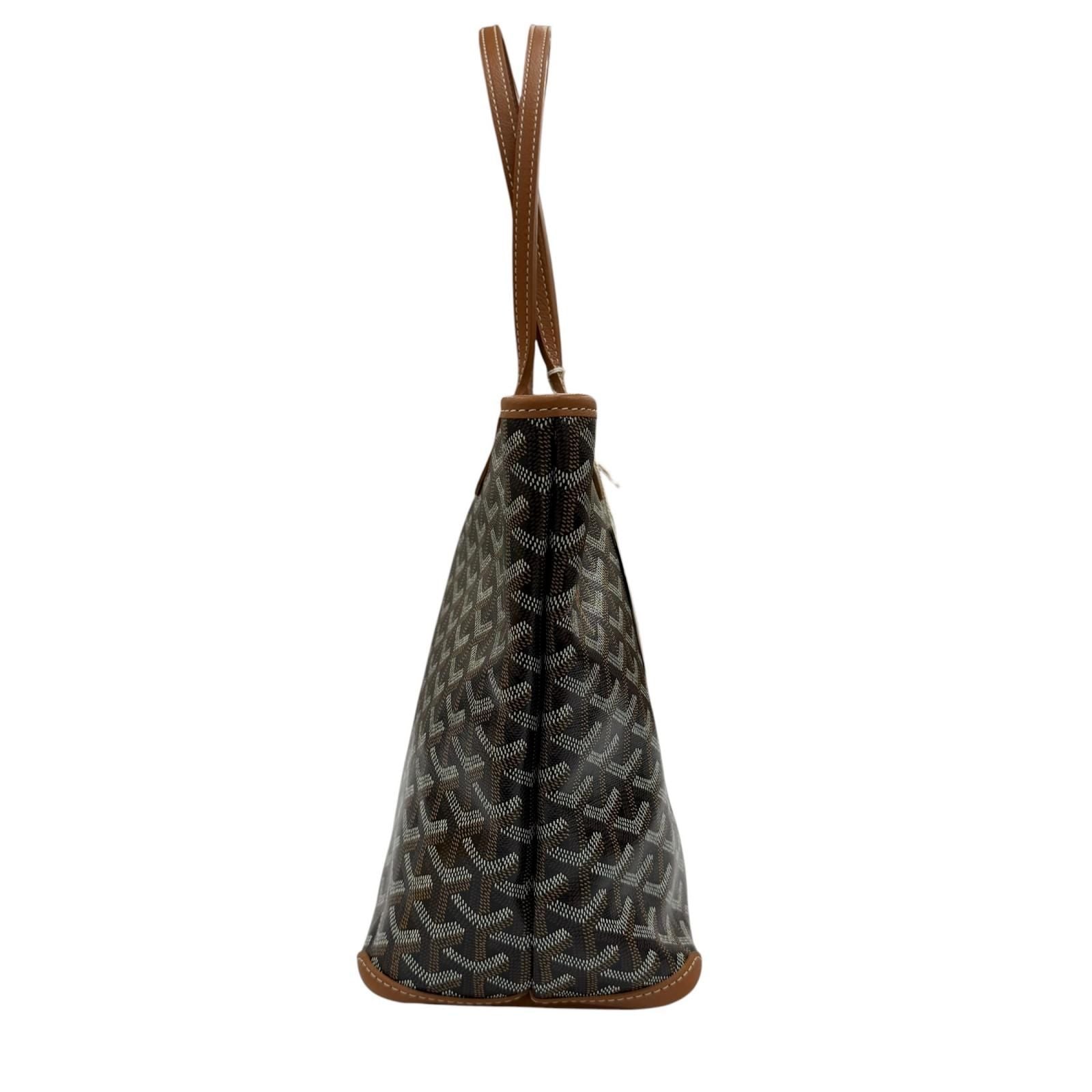 Goyard Artois PM Ma Cage Tote in Canvas Leather Brown — view 4