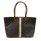 Goyard Artois PM Ma Cage Tote in Canvas Leather Brown
