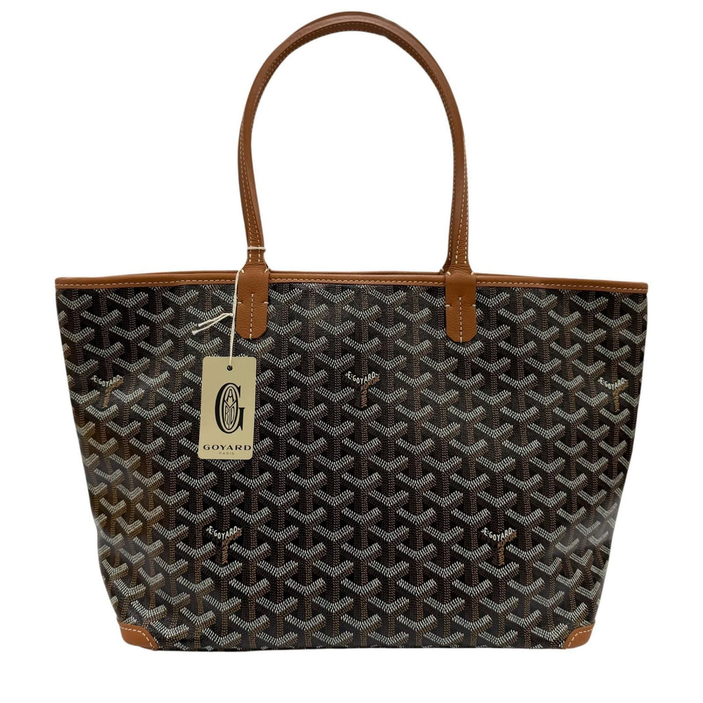 Goyard Artois PM Ma Cage Tote in Canvas Leather Brown — view 3