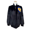Fendi FF Logo Heart Motif Mink Zip Jacket Black 38