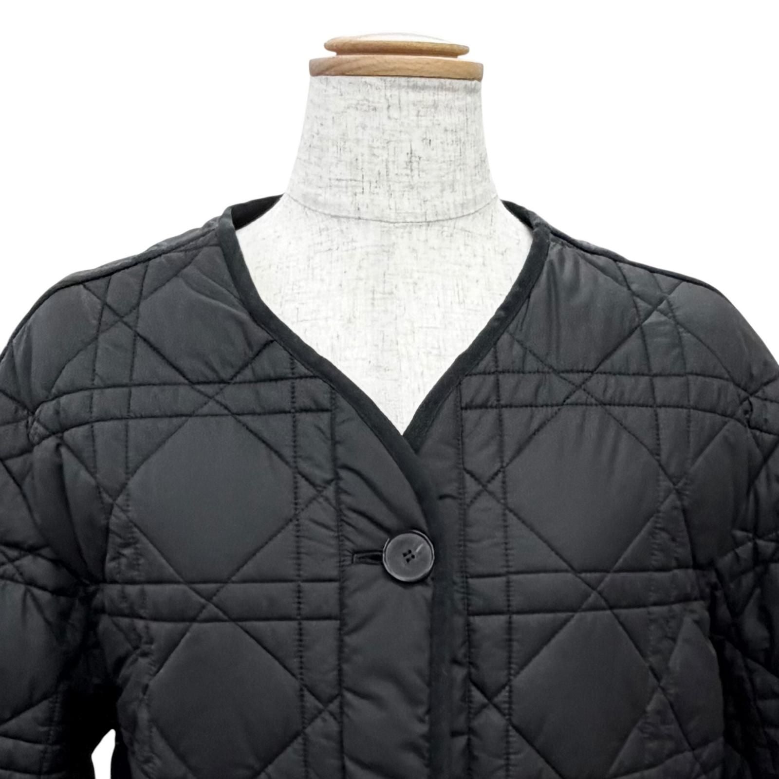 Dior Macro Cannage Quilted Jacket Black 38 — view 2