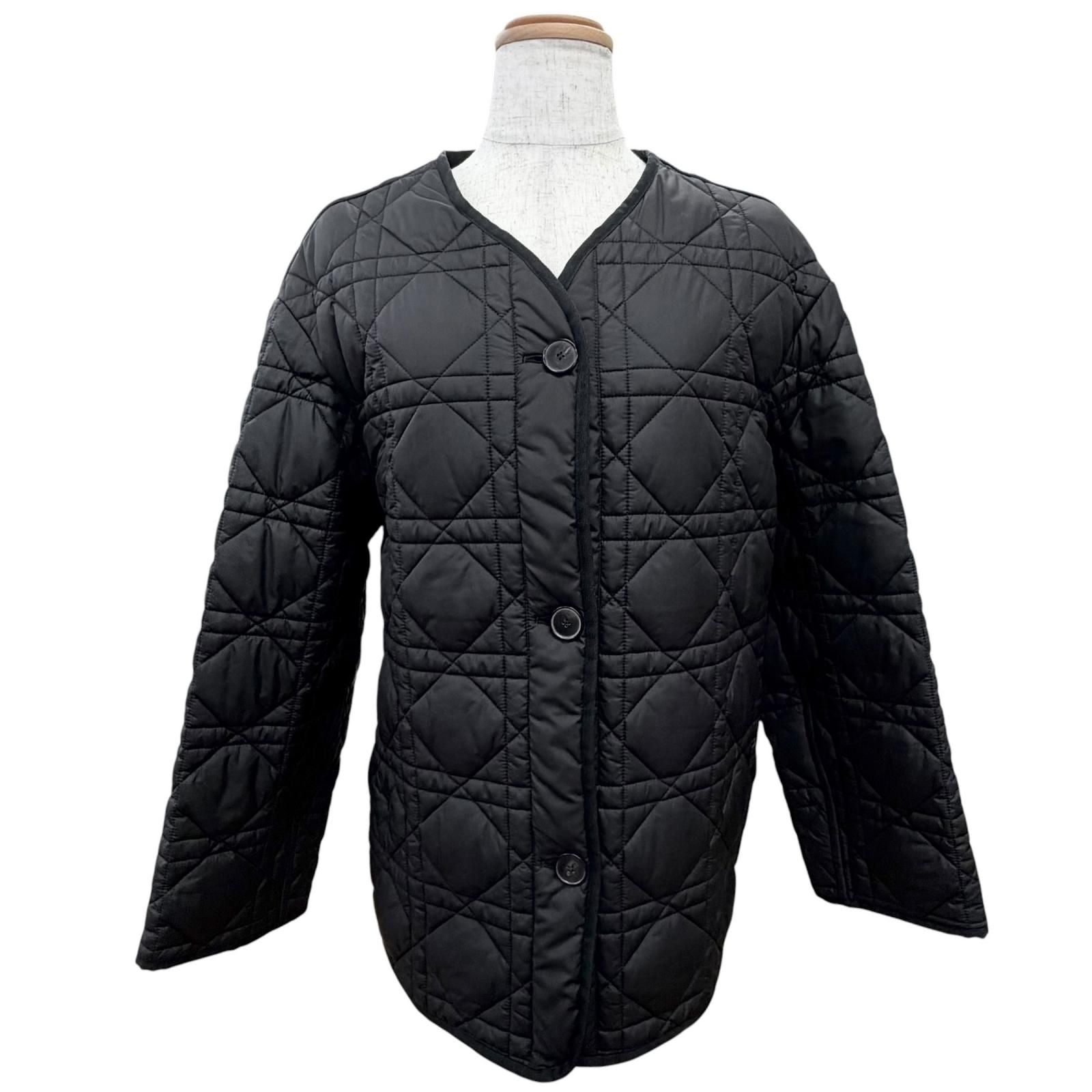 Dior Macro Cannage Quilted Jacket Black 38