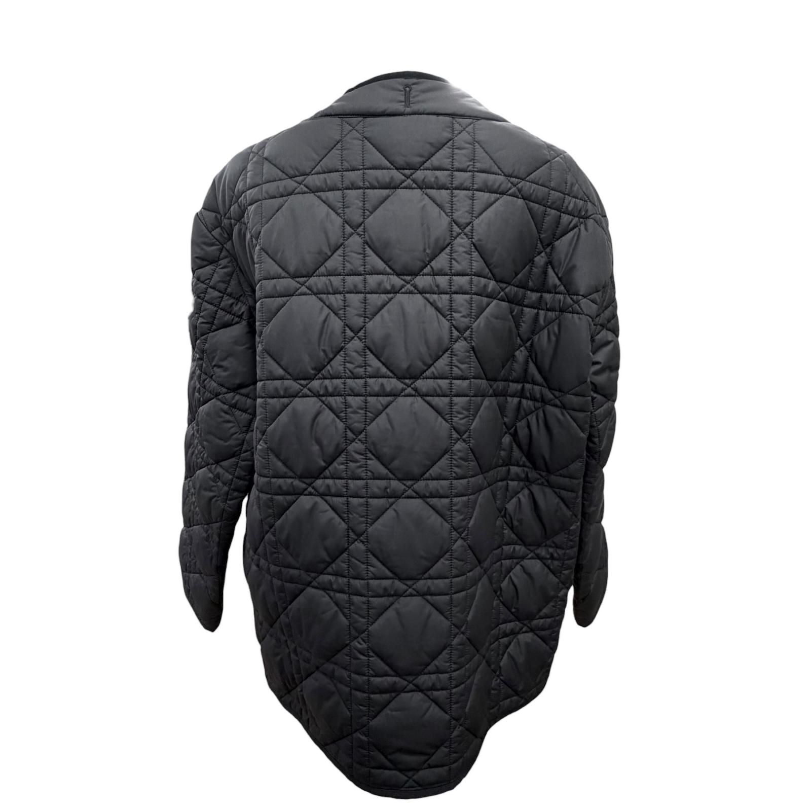 Dior Macro Cannage Quilted Jacket Black 38 — view 4
