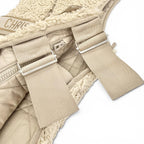 Dior Macro Cannage Fleece Reversible Vest Beige XS — view 6