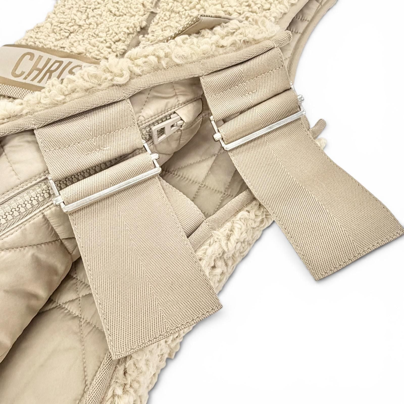 Dior Macro Cannage Fleece Reversible Vest Beige XS — view 6